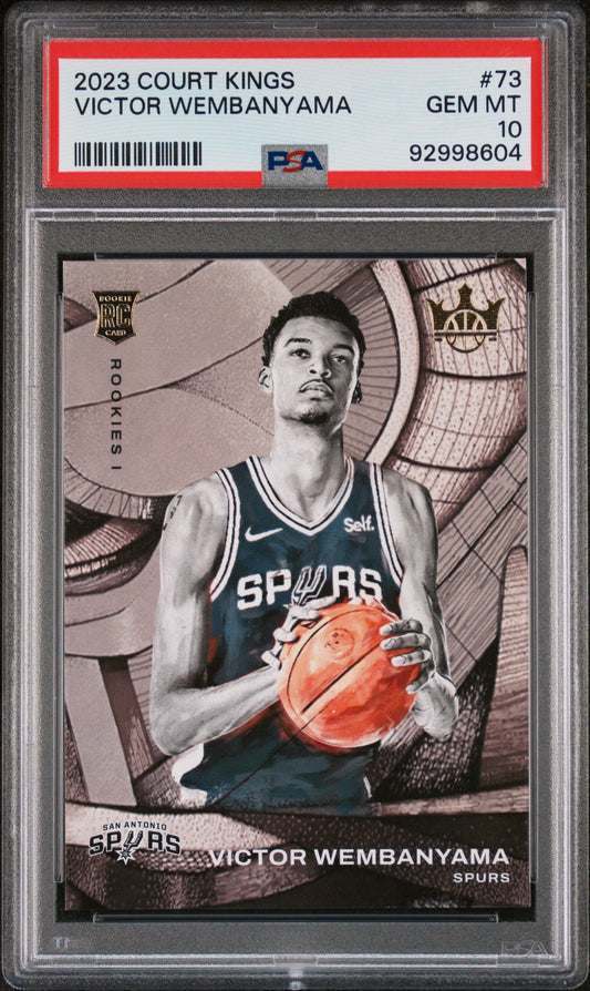 Victor Wembanyama 2023 Panini Court Kings #73 PSA 10 - Front