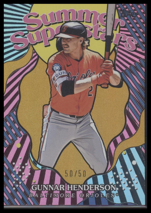 Gunnar Henderson 2025 Topps #SS-7 Summer Superstars Gold #/50 - Front