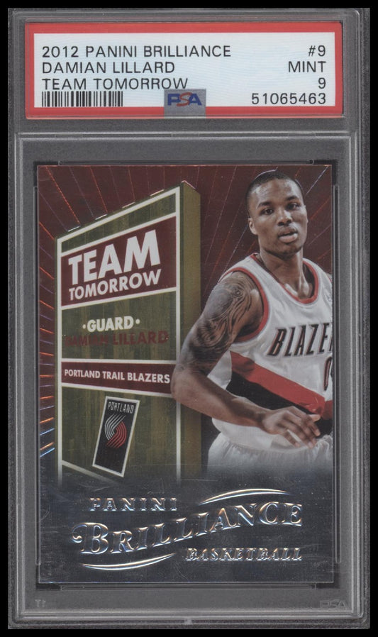 Damian Lillard 2012 Panini Brilliance Team Tomorrow #9 Team Tomorrow PSA 9 - Front