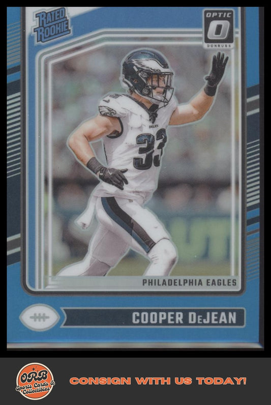 Cooper DeJean 2024 Donruss Optic #221 Aqua #/299 - Front