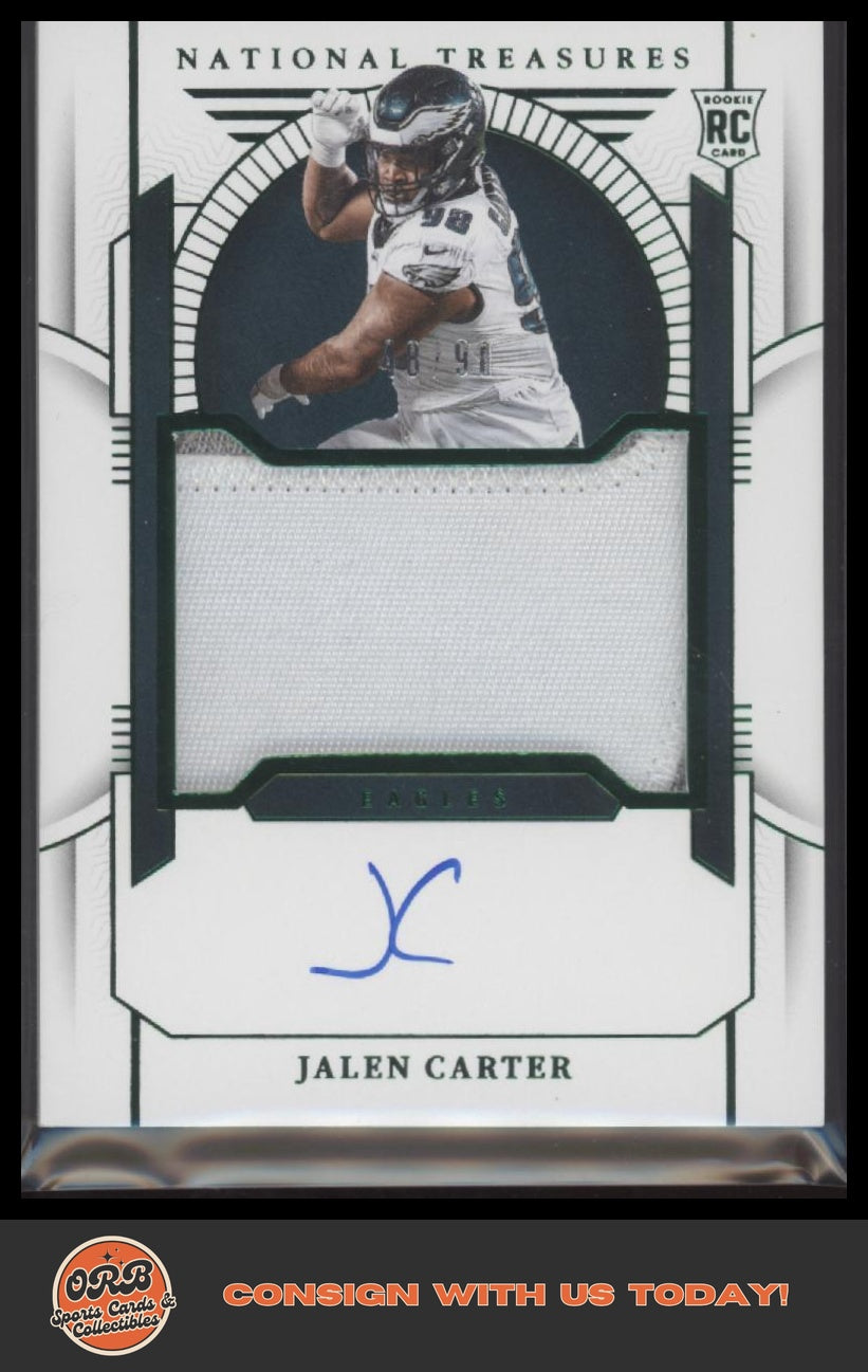 2023 Panini National Treasures Jalen Carter #/99 - Front