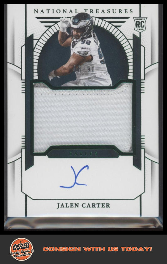 2023 Panini National Treasures Jalen Carter #/99 - Front
