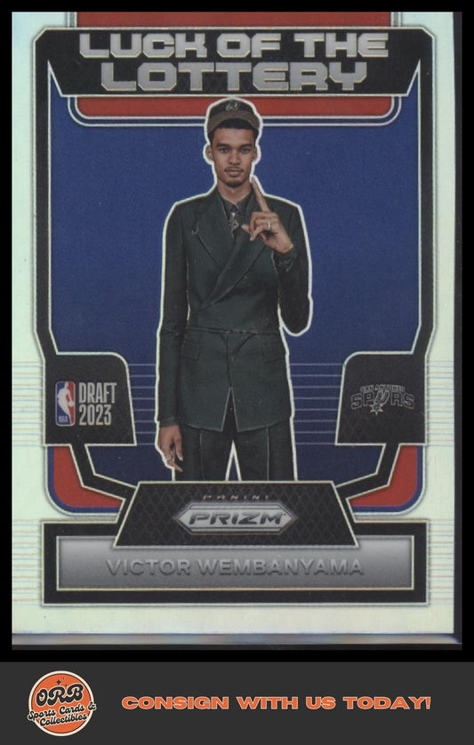 Victor Wembanyama 2023-24 Panini Prizm #7 Luck of the Lottery Prizms Silver - Front