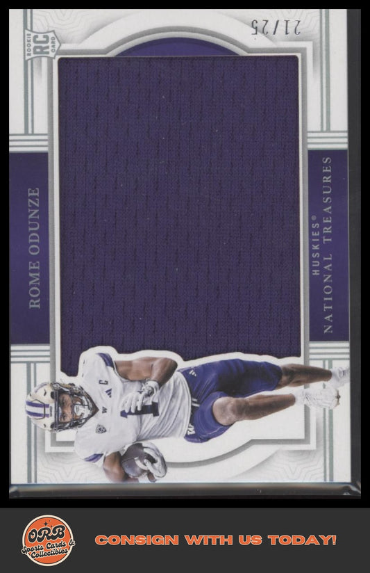 Rome Odunze 2024 Panini National Treasures Collegiate #/25 - Front