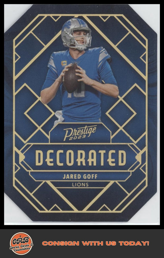 Jared Goff 2023 Panini Prestige #D-10 Decorated - Front