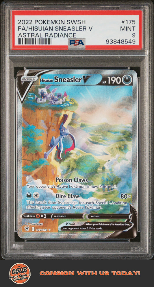 Hisuian Sneasler V 2022 Pokemon Sword & Shield Astral Radiance PSA 9 - Front