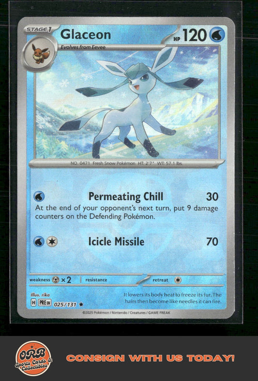 Glaceon (Master Ball Pattern) SV: Prismatic Evolutions #025/131 - Front
