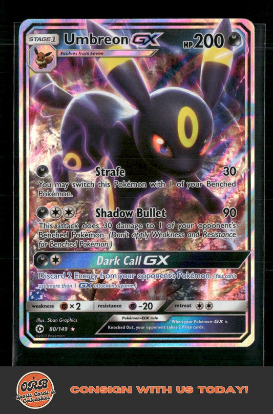Umbreon GX SM Base Set #80/149 - Front