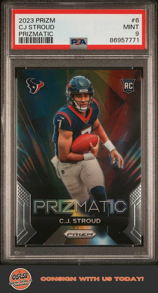 Cj Stroud 2023 Panini Prizm Prizmatic #6 PSA 9 - Front