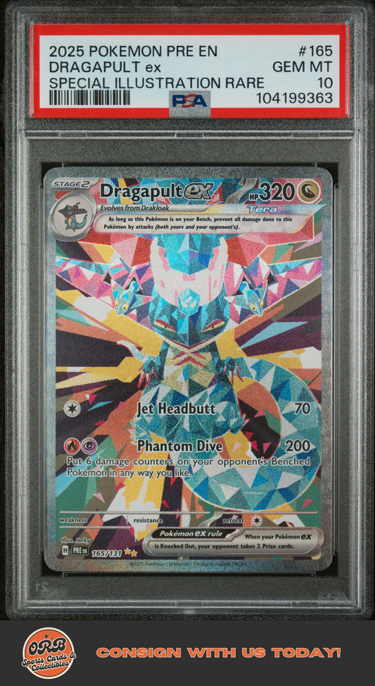 Dragapult Ex 2025 Prismatic Evolutions Special Illustration Rare PSA 10 - Front
