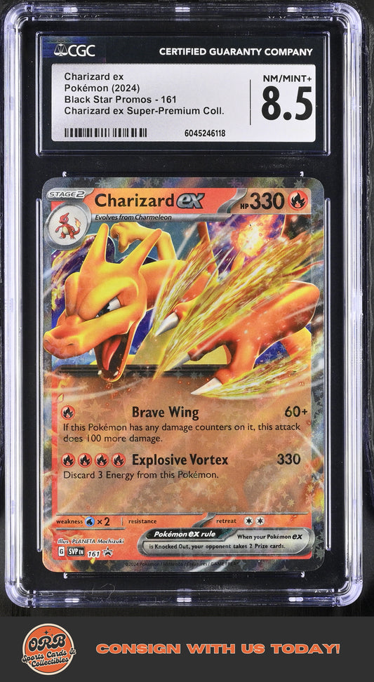 Charizard ex 2024 Black Star Promos #161 CGC 8.5 - Front