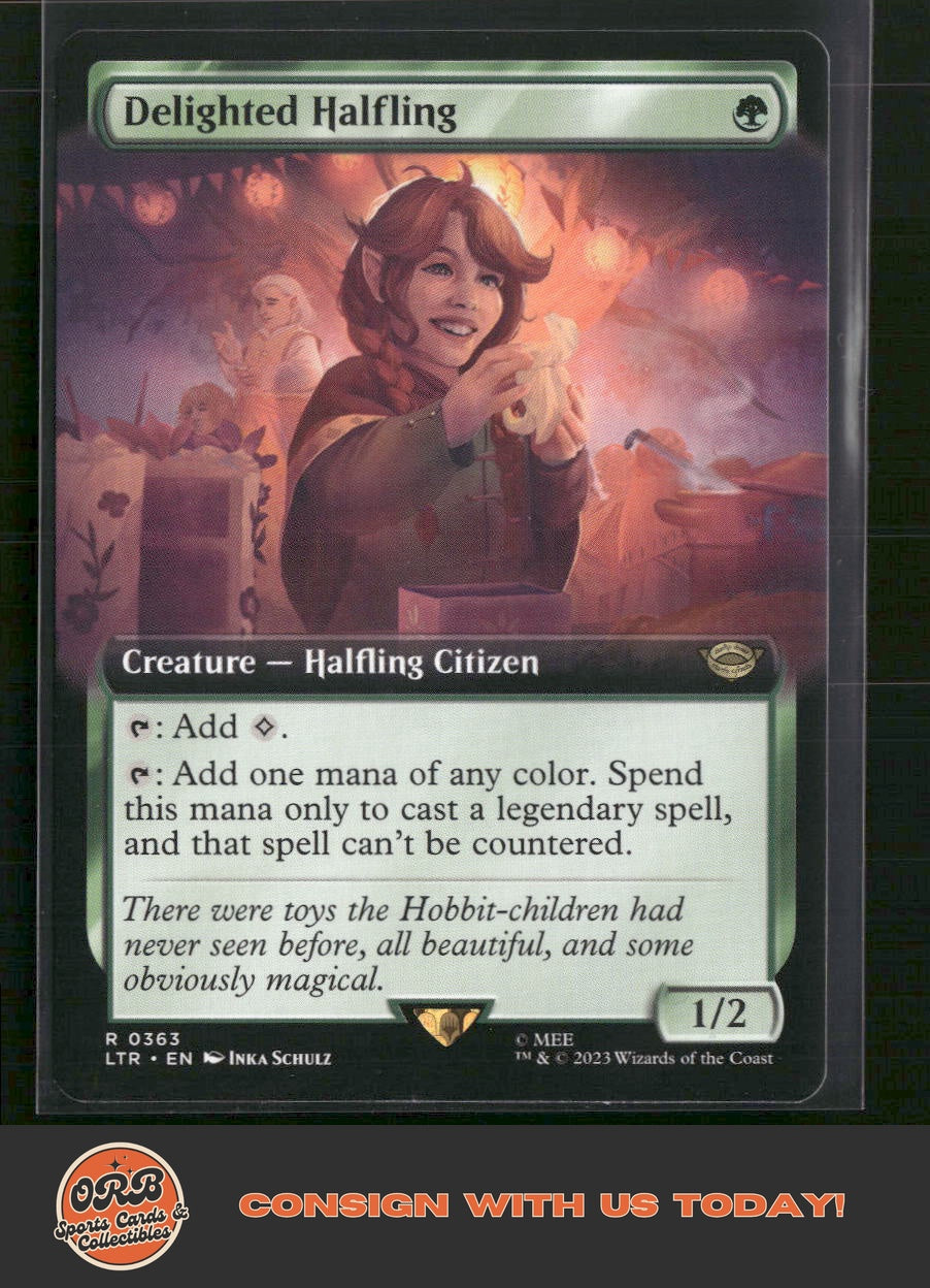 Delighted Halfling (Extended Art) Tales of Middle-earth #363 - Front