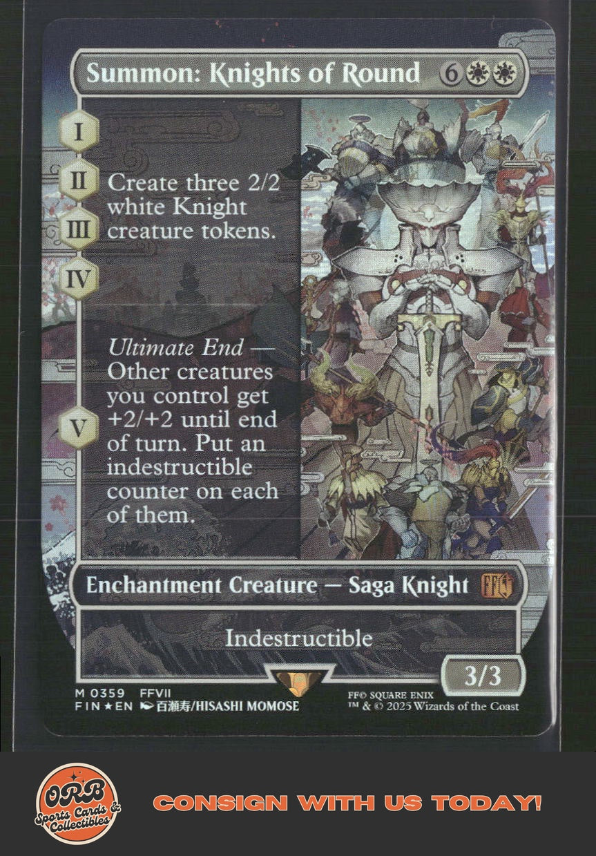 Summon: Knights of Round (Borderless) FINAL FANTASY #359 Foil - Front