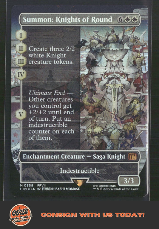 Summon: Knights of Round (Borderless) FINAL FANTASY #359 Foil - Front