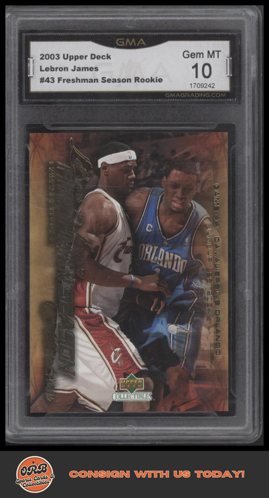 LeBron James 2004 Upper Deck Collectibles Freshman Season GMA 10 - Front