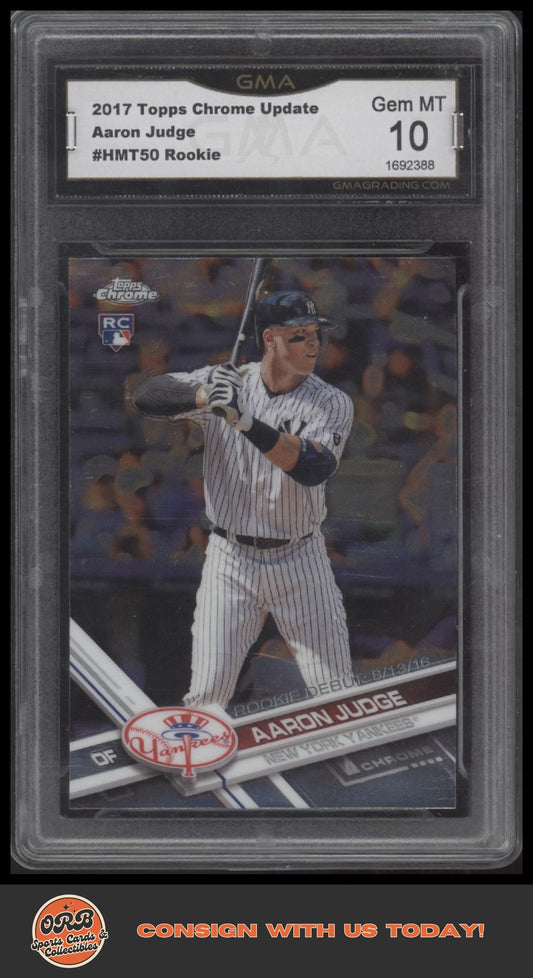 Aaron Judge 2017 Topps Chrome Update #HMT50 GMA 10 - Front