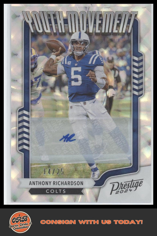 Anthony Richardson 2024 Panini Prestige Youth Movement #/25 - Front