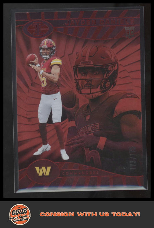 Jayden Daniels 2024 Panini Illusions #93 Red Trophy Collection #/175 - Front
