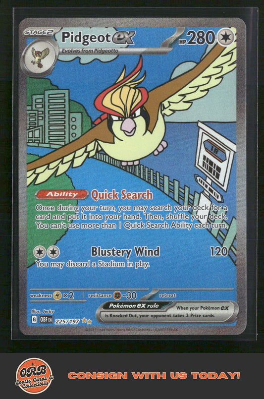 Pidgeot ex SV03: Obsidian Flames #225/197 - Front