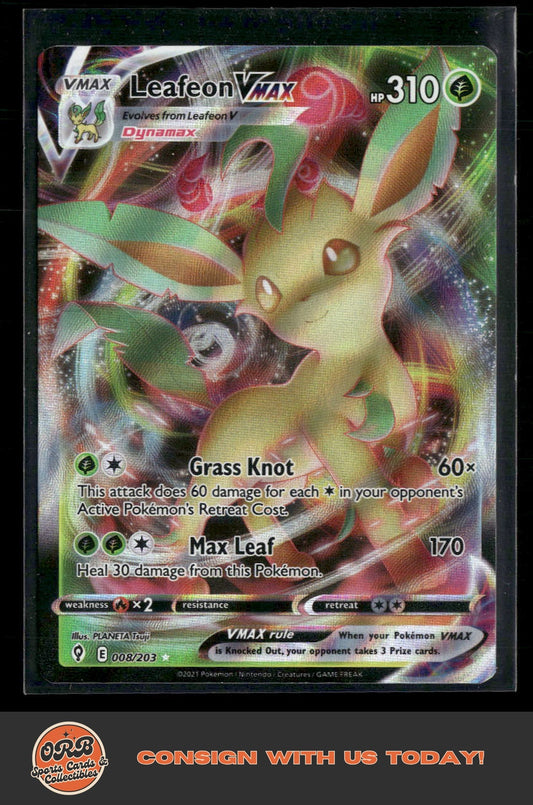 Leafeon VMAX SWSH07: Evolving Skies #008/203 - Front