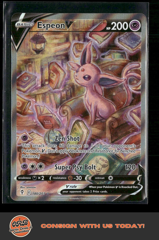 Espeon V (Alternate Full Art) SWSH07: Evolving Skies #180/203 - Front