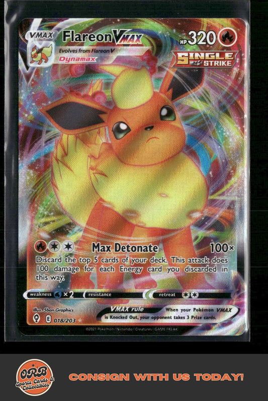 Flareon VMAX SWSH07: Evolving Skies #018/203 - Front