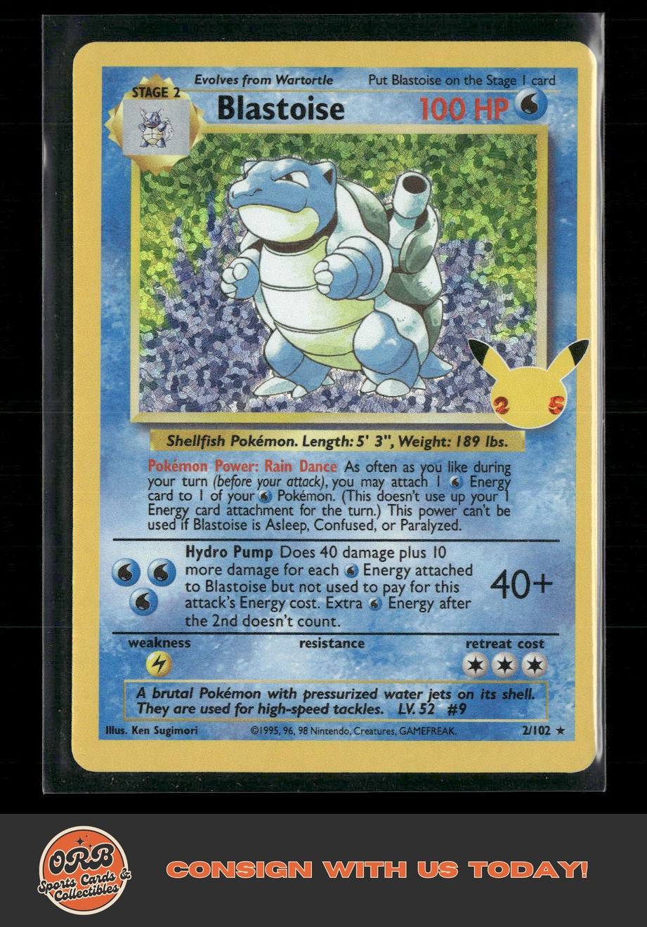Blastoise Celebrations: Classic Collection #2/102 - Front
