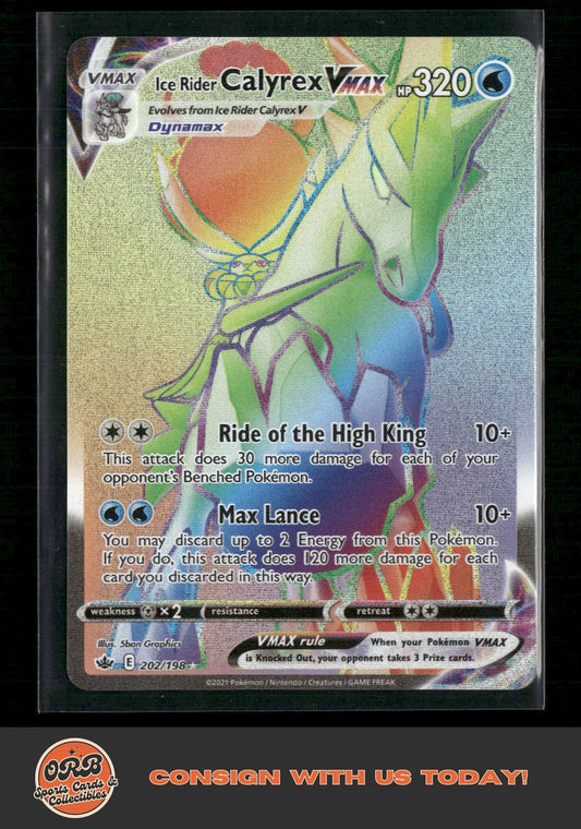 Ice Rider Calyrex VMAX (Secret) SWSH06: Chilling Reign #202/198 - Front