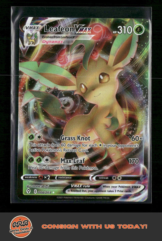 Leafeon VMAX SWSH07: Evolving Skies #008/203 - Front