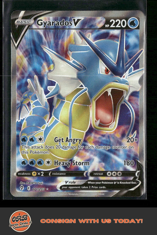 Gyarados V (Full Art) SWSH07: Evolving Skies #171/203 - Front