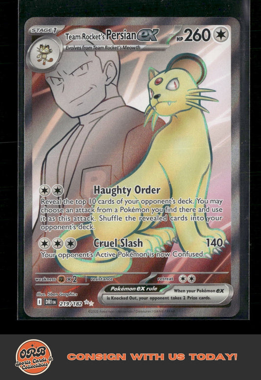 Team Rocket's Persian ex SV10: Destined Rivals #219/182 - Front