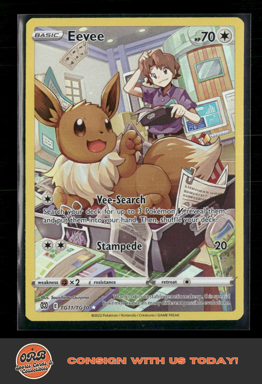 Eevee SWSH09: Brilliant Stars Trainer Gallery #TG11/TG30 - Front