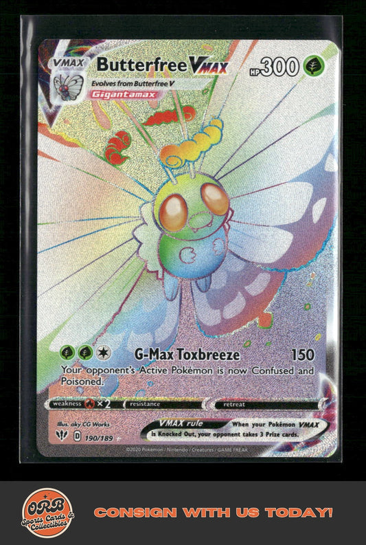 Butterfree VMAX (Secret) SWSH03: Darkness Ablaze #190/189 - Front