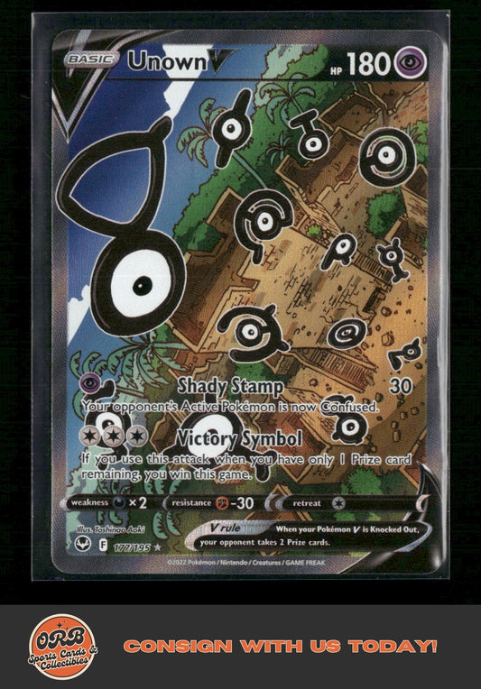 Unown V (Alternate Full Art) SWSH12: Silver Tempest #177/195 - Front