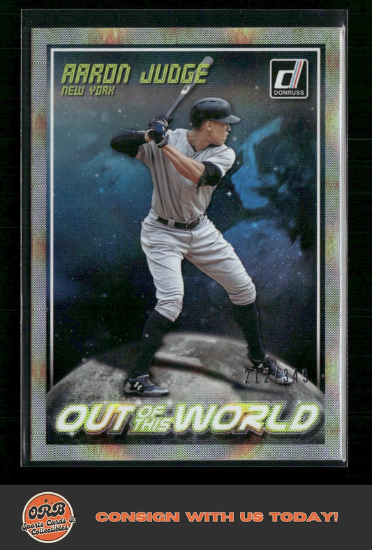 Aaron Judge 2018 Donruss #OW1 Out of This World Crystal - Front