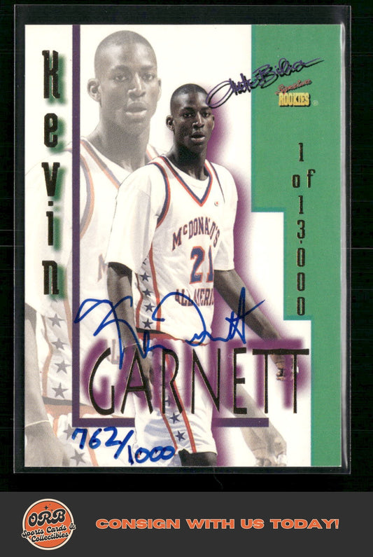 Kevin Garnett 1995 Signature Rookies Autobilia #5 - Front