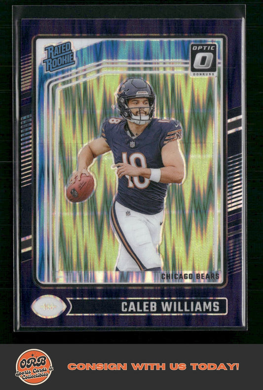 Caleb Williams 2024 Donruss Optic #201 Purple Shock - Front