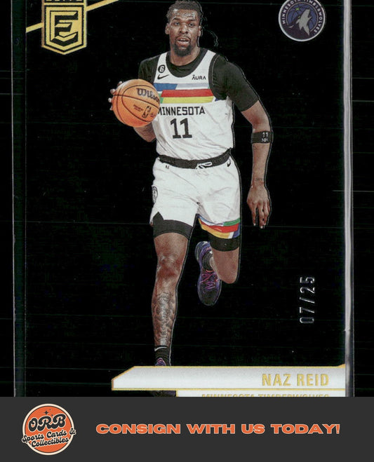Naz Reid 2023-24 Donruss Elite #146 Black #/25 - Front