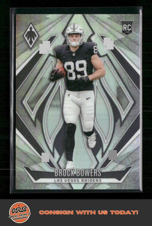 Brock Bowers 2024 Panini Phoenix #165 Team Logos #/299 - Front
