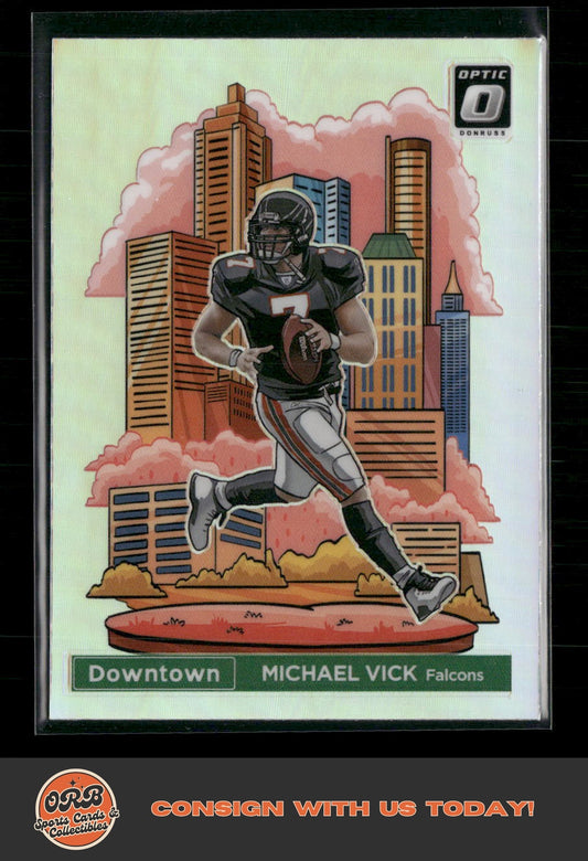 Michael Vick 2024 Donruss Optic #25 Downtown! - Front
