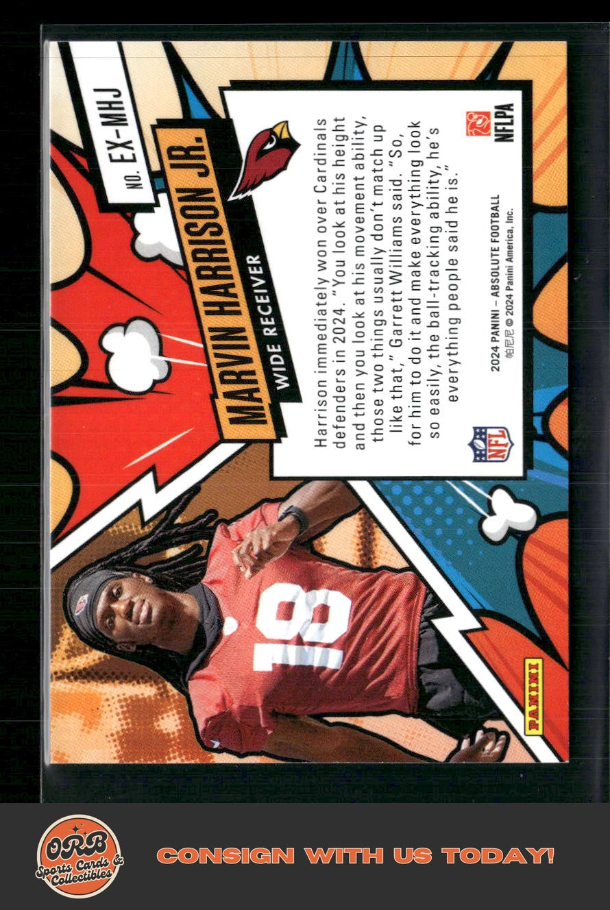 Marvin Harrison Jr. 2024 Panini Absolute #EX-MHJ Explosive - Back