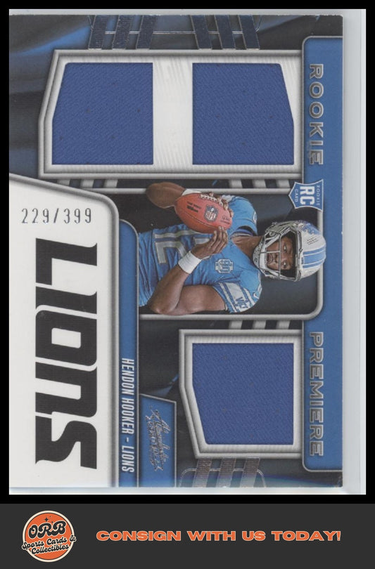 Hendon Hooker 2023 Panini Absolute #RPM-HH Rookie Premiere Materials #/399 - Front