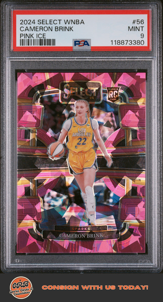 Cameron Brink 2024 Panini Select Wnba #56 Pink Ice PSA 9 - Front