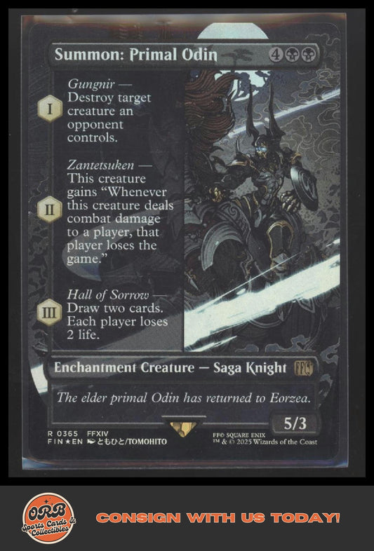 Summon: Primal Odin (Borderless) FINAL FANTASY #365 - Front