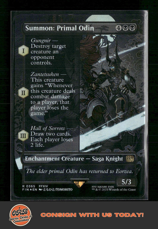 Summon: Primal Odin (Borderless) FINAL FANTASY #365 - Front