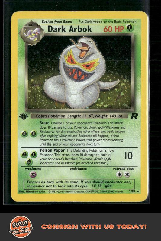 Dark Arbok Team Rocket #02/82 - 1st Edition - Front