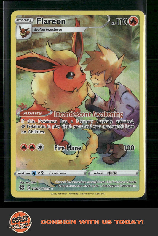 Flareon SWSH09: Brilliant Stars Trainer Gallery #TG01/TG30 - Front