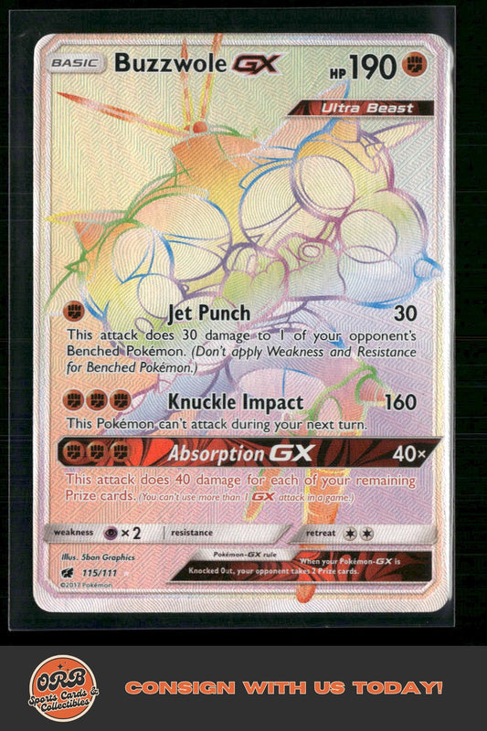 Buzzwole GX (Secret) SM - Crimson Invasion #115/111 - Front