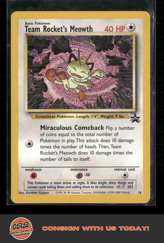Team Rocket's Meowth WoTC Promo #18/53 - Front