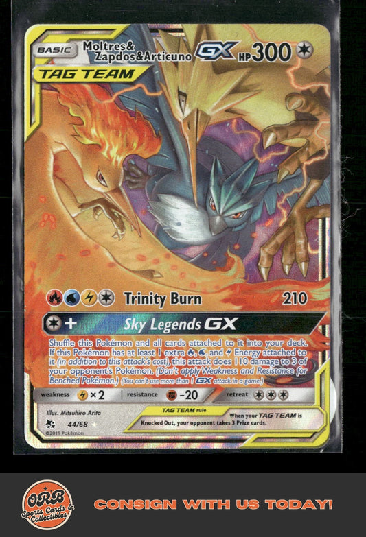 Moltres & Zapdos & Articuno GX Hidden Fates #44/68 - Front